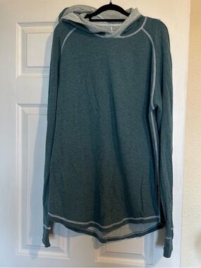 BKE Blue Hooded Pullover Shirt